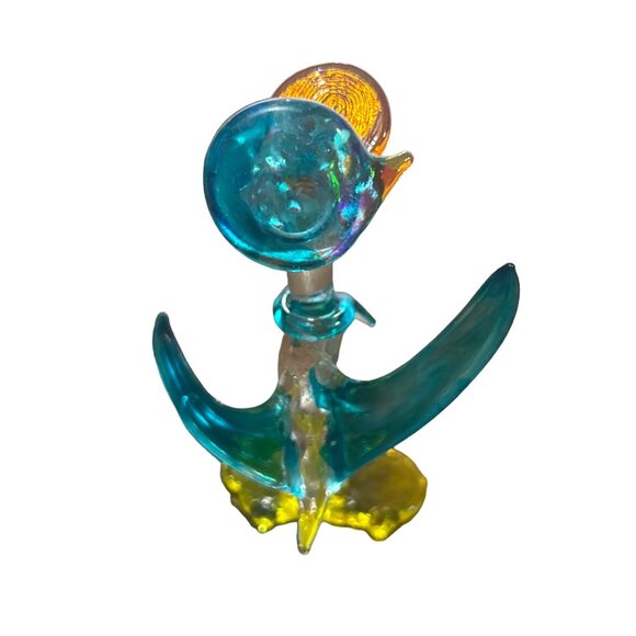 Glass Duck Figurine With Multicolor Beak & Feet - Picture 4 of 7